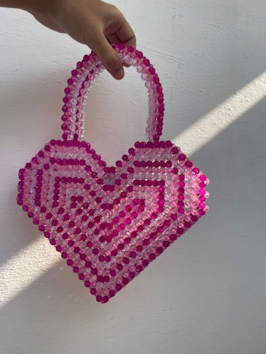 pink crystal purse