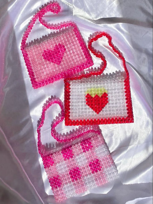 crystal bag with three colour varients